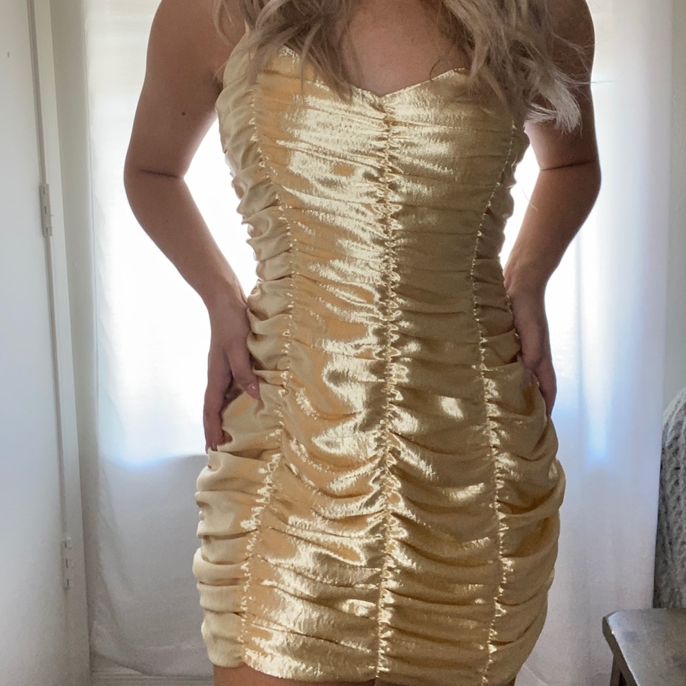 Gorgeous Champagne Mini Dress